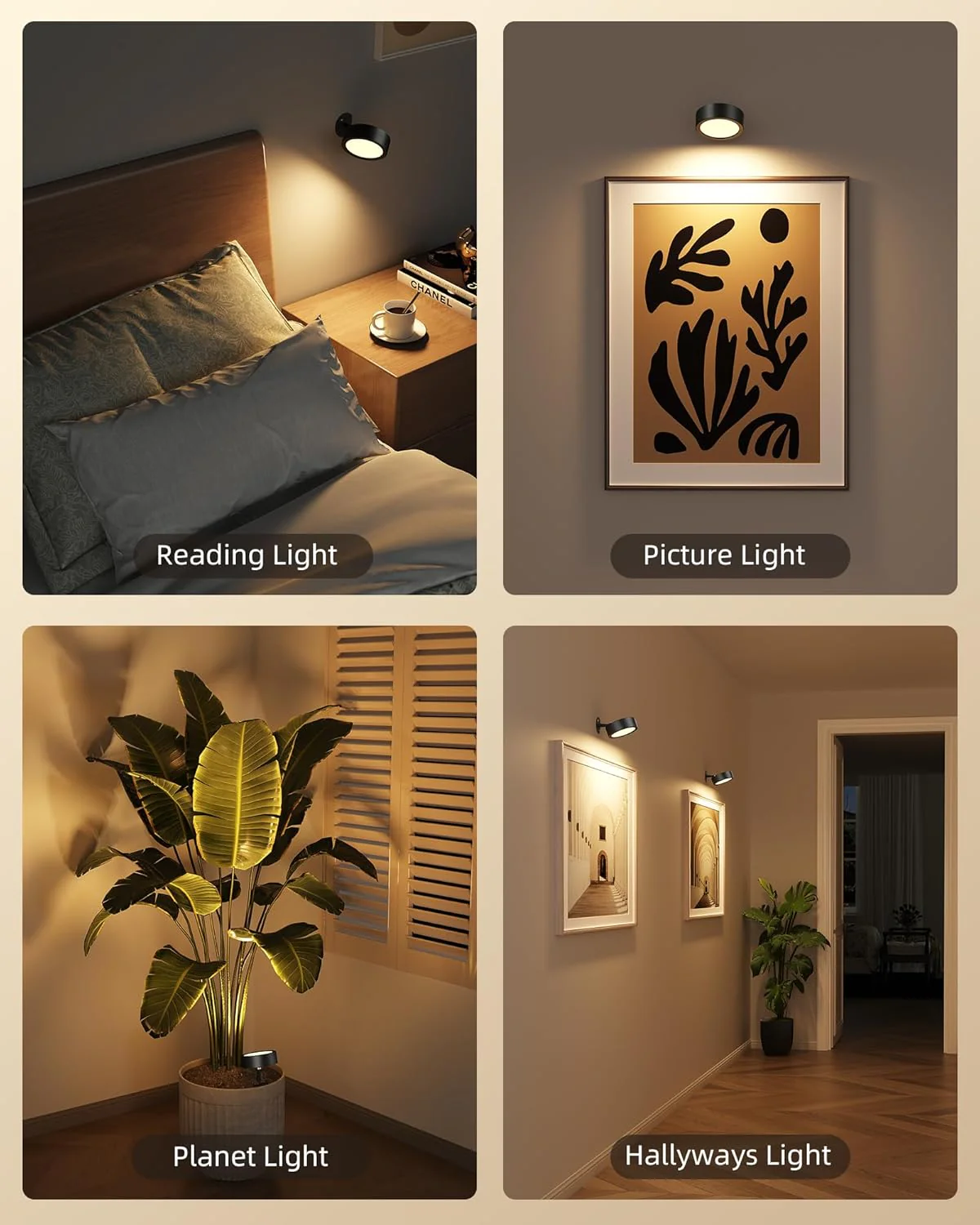 EZVALO LED Wall Mounted Lights, 5500mAh Rechargeable Wall Sconces Lamp, 3 Color Temps & Remote and Touch Control, 360°Rotation Dimmable Cordless Wall Light for Bedroom Reading Study Bedside (2 Pack) - Image 7