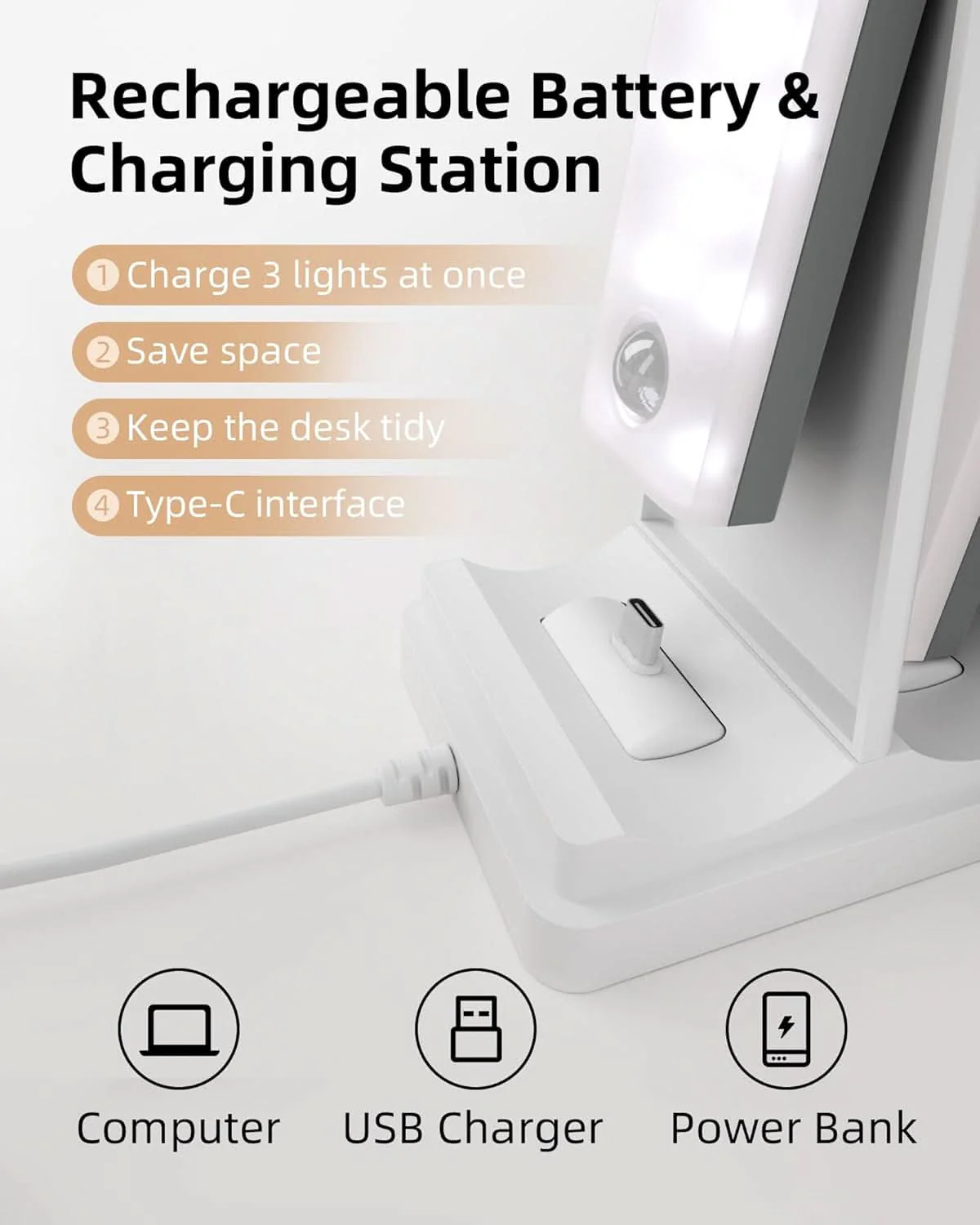 EZVALO 6-Pack Under Cabinet Lighting with Charging Station, 2000mAh Rechargeable Wireless Motion Sensor Lights, 3 Color Temps, Dimmable, Timer, Magnetic, with Remote Control for Kitchen, Closet, Stair - Image 8