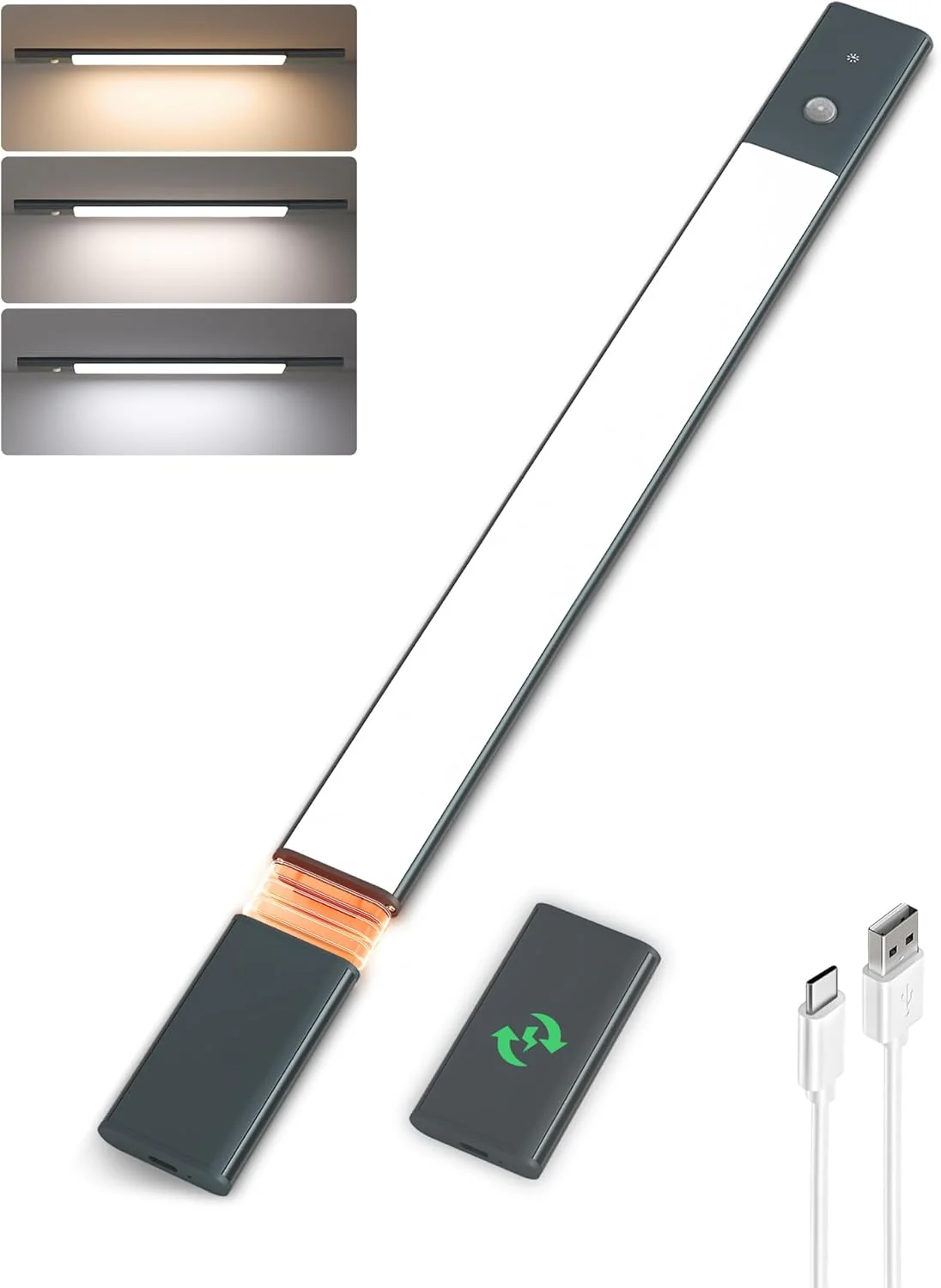EZVALO Under Cabinet Lighting, 2200mAh Closet Lights with 2 Extra Batteries, 3 Color Temps Motion Sensor Lights Indoor, LED Lights for Closet, Pantry, Kitchen - Image 12