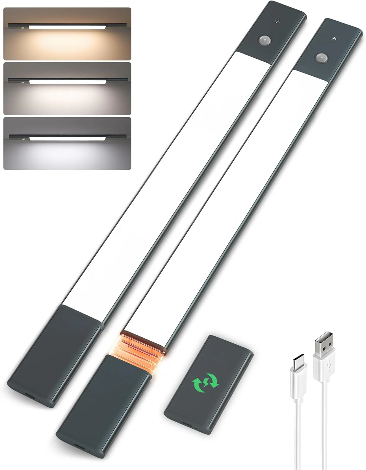 EZVALO Under Cabinet Lighting, 2200mAh Closet Lights with 2 Extra Batteries, 3 Color Temps Motion Sensor Lights Indoor, LED Lights for Closet, Pantry, Kitchen - Image 15