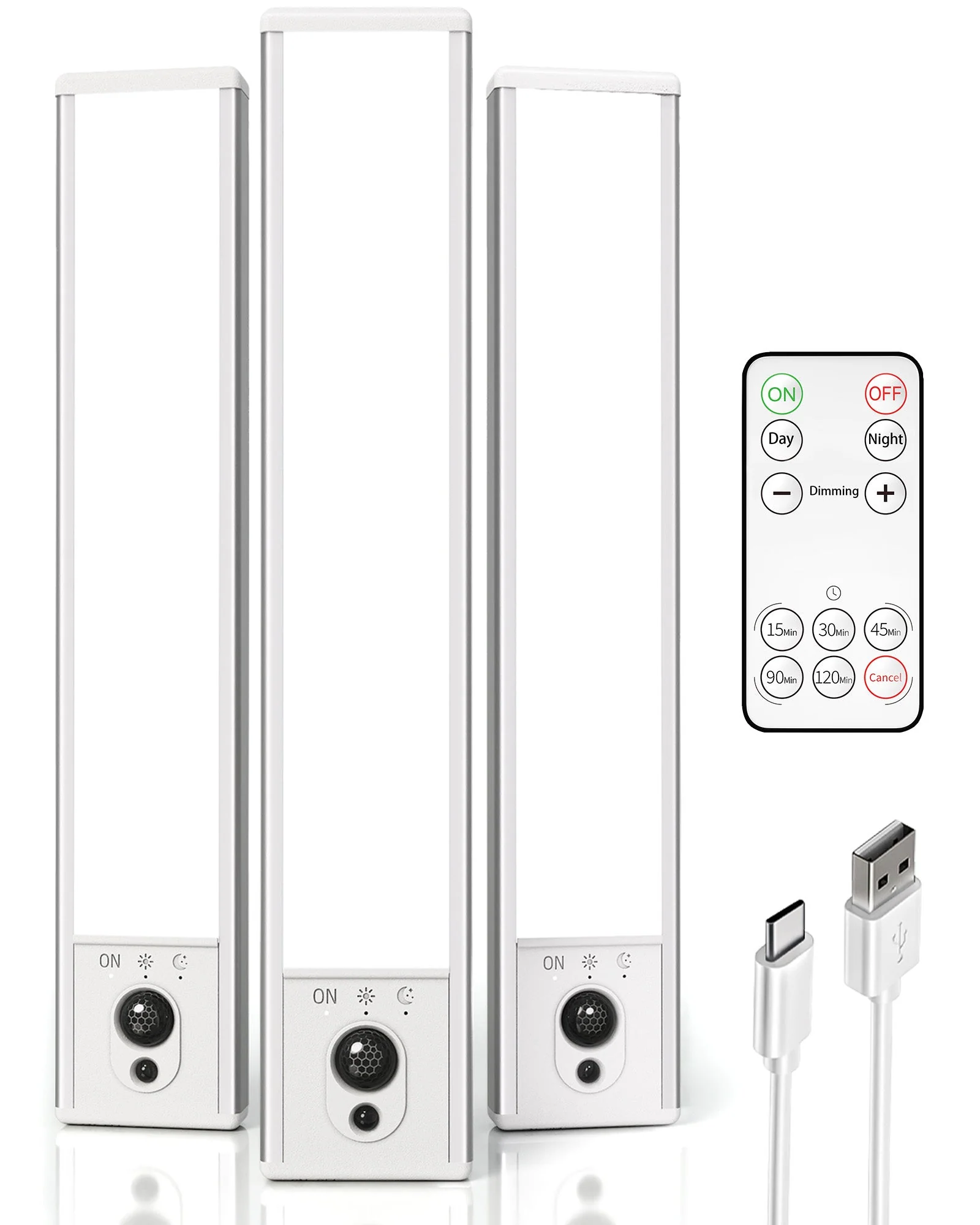EZVALO 5-Pack Under Cabinet Lighting, 2400mAh Motion Sensor Light, LED Closet Lights Wireless, 6500K Dimmable, Timer, Magnetic, with Remote Control for Kitchen, Closet, Stair - Image 11