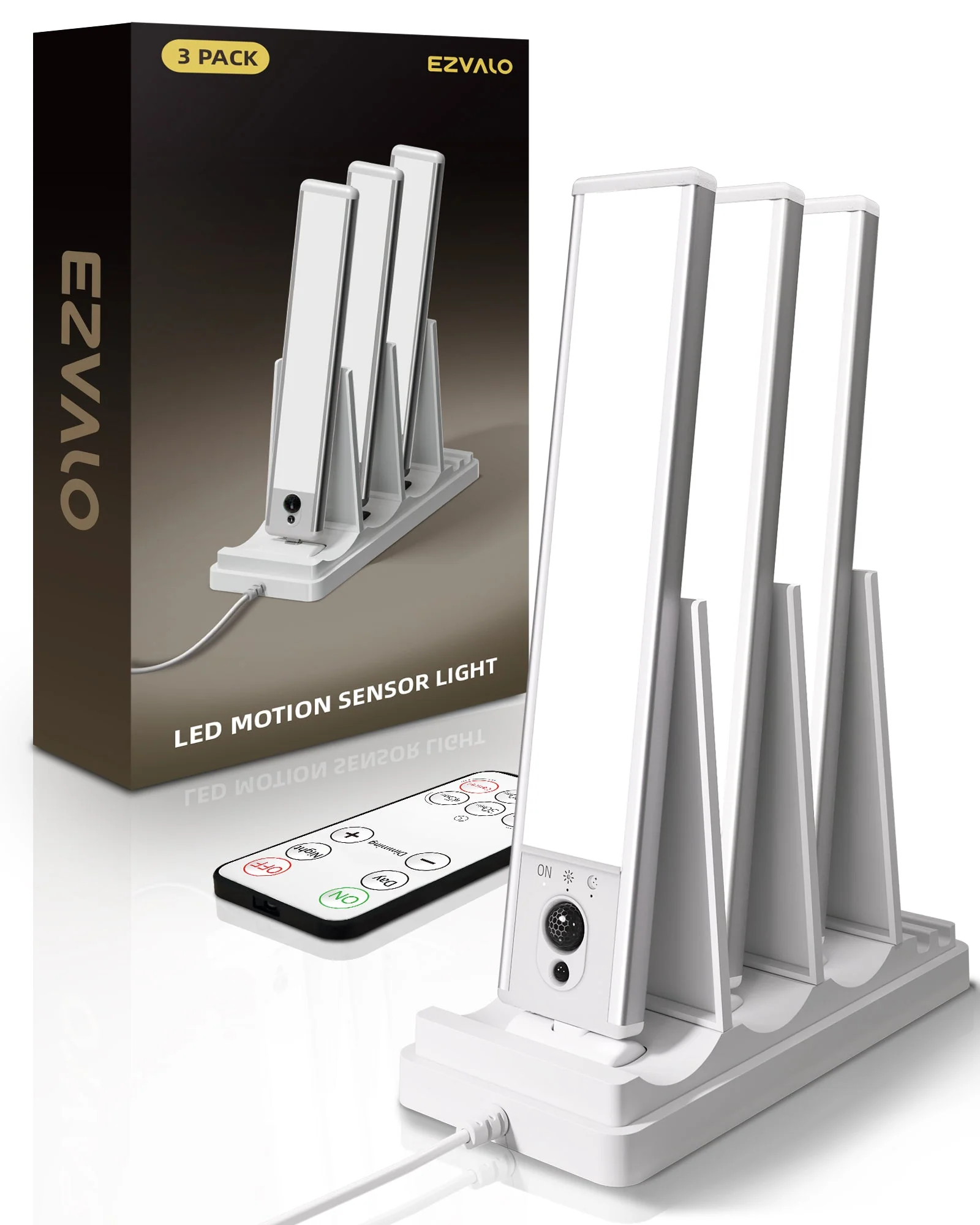 EZVALO 5-Pack Under Cabinet Lighting, 2400mAh Motion Sensor Light, LED Closet Lights Wireless, 6500K Dimmable, Timer, Magnetic, with Remote Control for Kitchen, Closet, Stair - Image 13